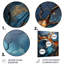 «Gold and Blue Marble Mosaic Agate IV», reproduction d'art murale abstraite en métal-1737881686