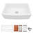 White Farmhouse Sink Workstation - 33 X 21 X 10 Inch White Porcelain Ceramic Single Bowl Farm Kitchen Sink