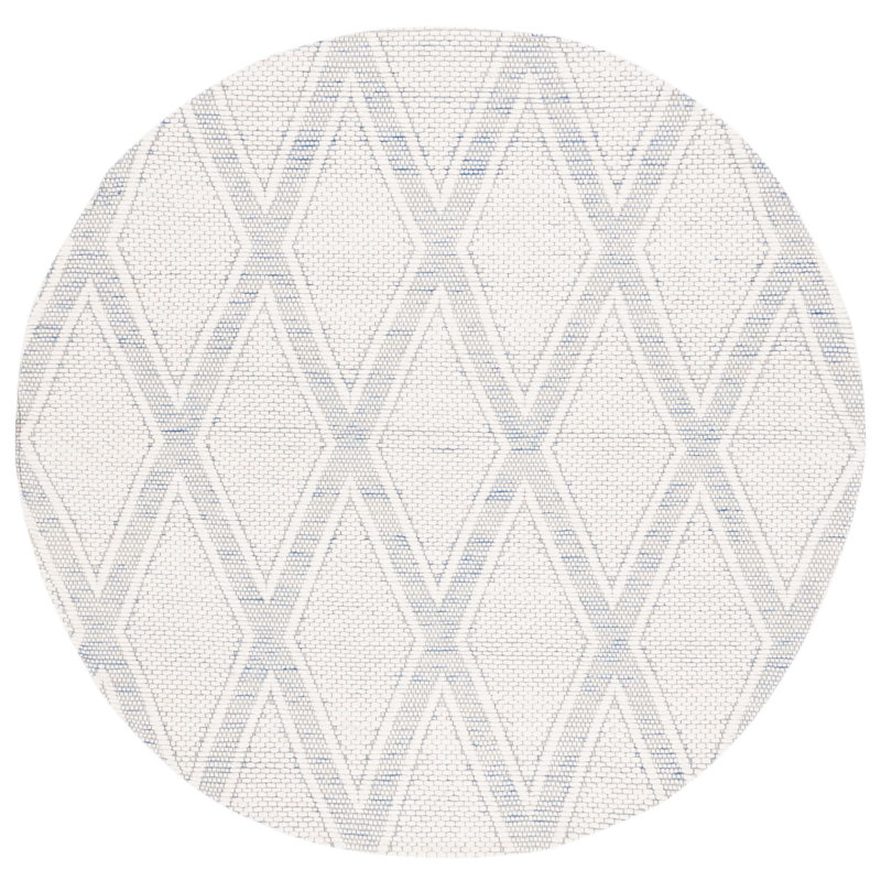 Branislavka Hand Woven Performance Geometric Rug, Round 6'