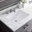 Meuble-lavabo de comptoir en marbre blanc de 60 po avec robinet Madalyn-507216637
