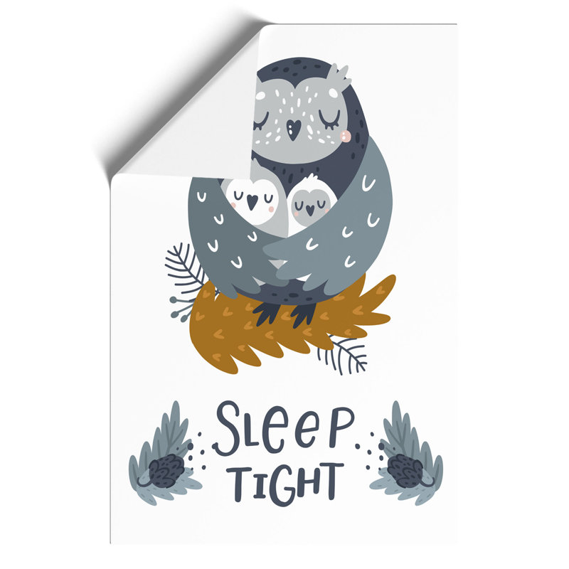 Sleep Tight Owl - Frameless Print, 42cm H x 30cm W x 0.1cm D