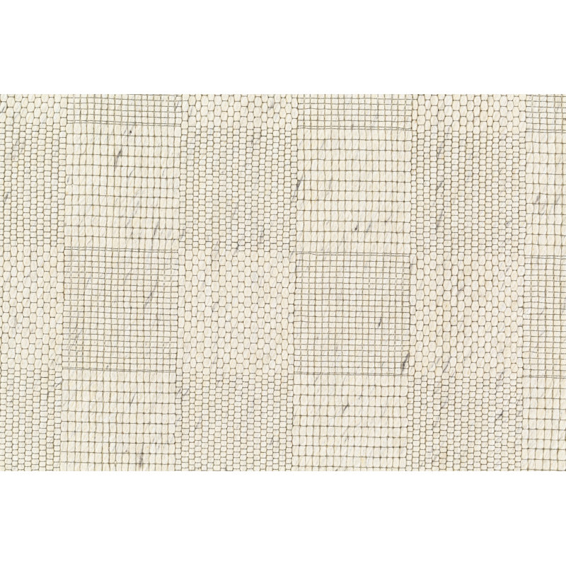 Tapis ivoire / gris anthracite / blanc cassé / noir en laine tissé à la main Becker, Rectangle 2 pi x 3 pi