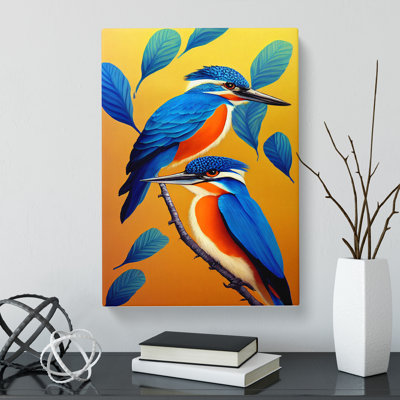 Dreketi Kingfisher Conceptual - Wrapped Canvas Print