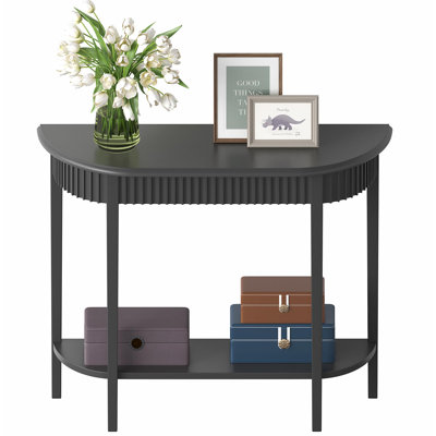 2-Tier Half-Moon Console Table