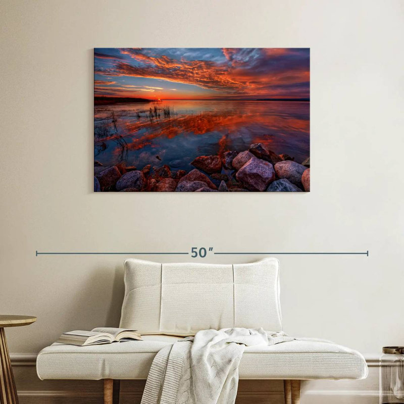 Alvord Rocky Shores Sunrise, H 26 po x l 39 po