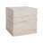 Outdoor/Indoor Square Travertine Lightweight Concrete Side Table
