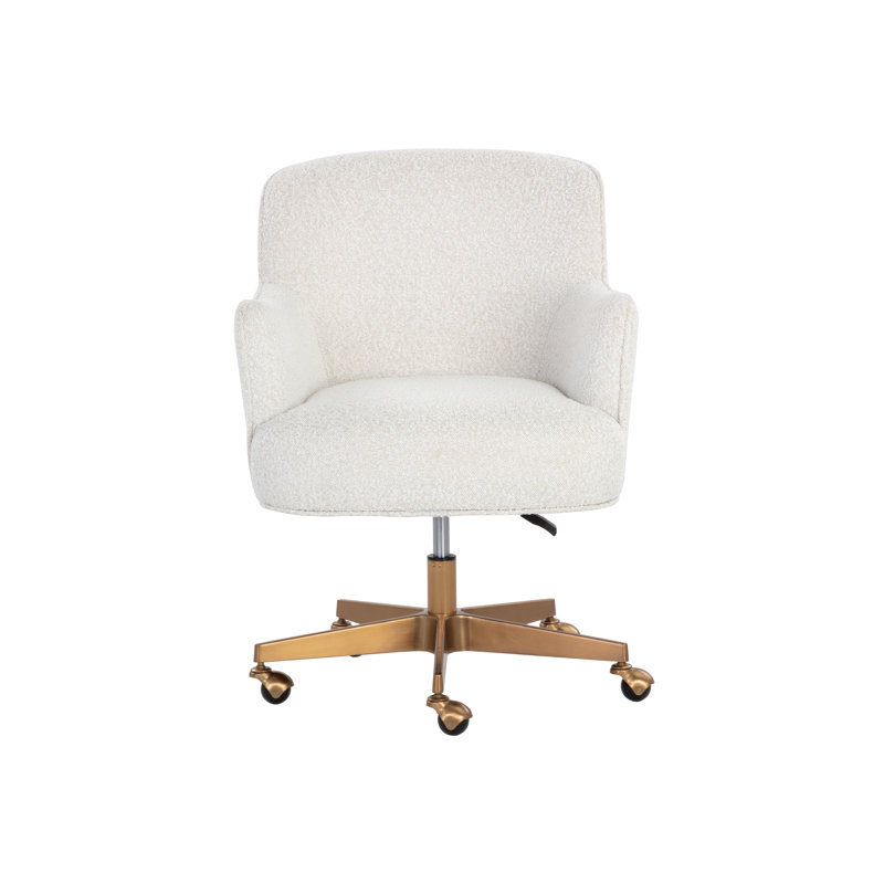 Swivel Office Chair, Cream