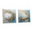 Blue And Gold  Flower -  Acrylic Wall Art Glass Set Of 2-103920806