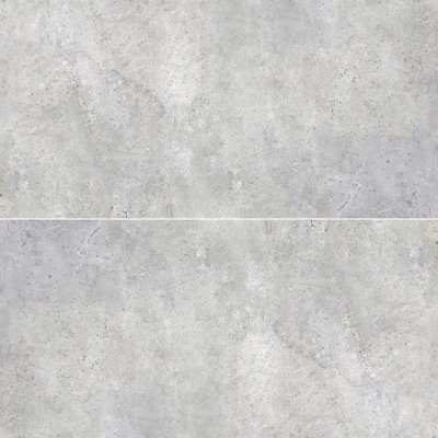 Kangen 20" x 40" Natural White Concrete Look Porcelain Tile