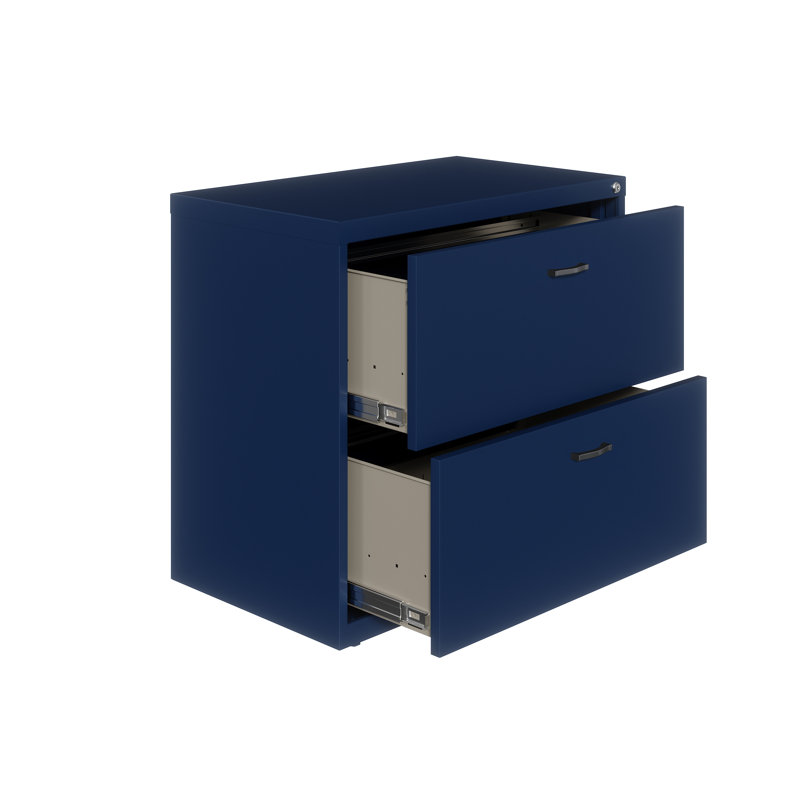 30'' Wide 2 -Drawer Steel File Cabinet, Navy