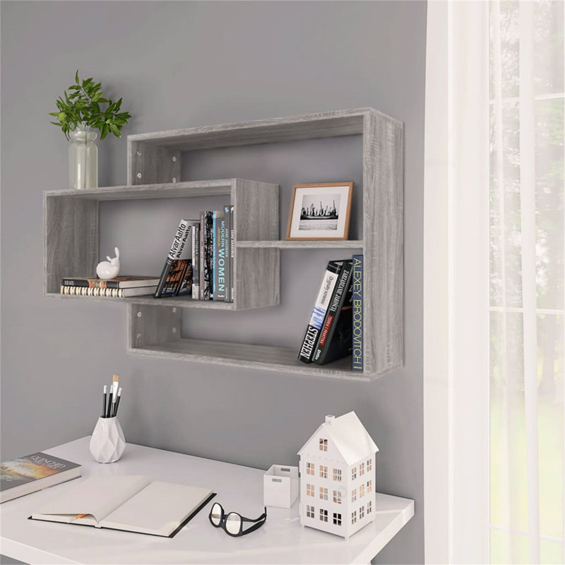Wall Shelf 104x20x58.5 cm Engineered Wood, Grey
