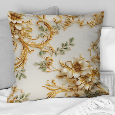 Coussin décoratif rétro en polyester à motif victorien III