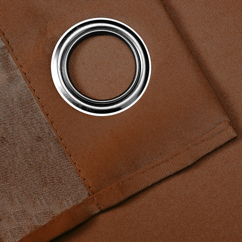 Crispin Blackout Curtains / Drapes Pair, Chocolate