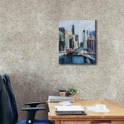  «River View» par Curt Crain, art mural sur toile, 20 po x 24 po
