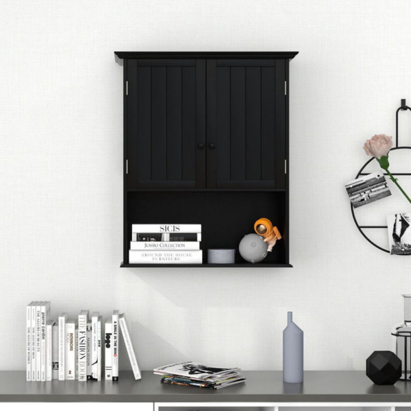 Armoire de salle de bain Gehard, Noir