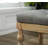Habit Solid Wood Button Tufted Dining Bench, Grey