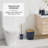 Complete 11 Piece Bathroom Accessory Set with Bamboo Accents, Trash Can, Toilet Brush & 5 Shower Caddies Included-124010463