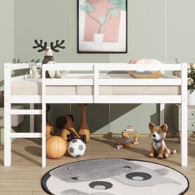 Lit mezzanine simple Orrtanna par Harriet Bee, Blanc, Double