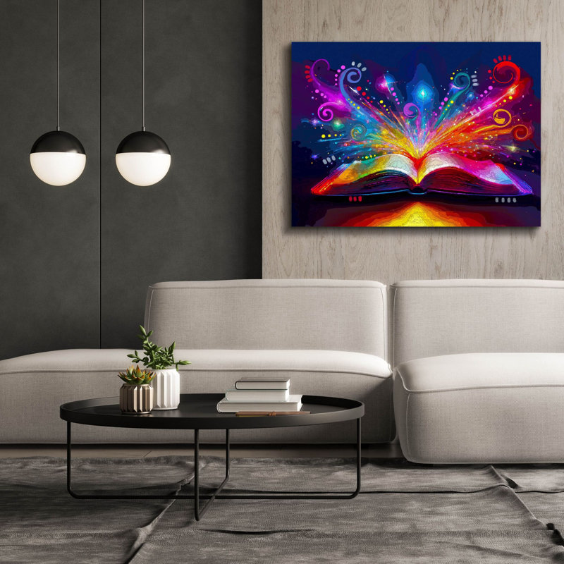  «The Open Book» par Dean Russo, art mural sur toile, 54 po x 40 po