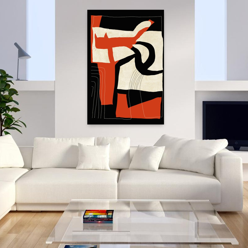 «The Loose Cat», art contemporain abstrait, H 48 po x l 32 po
