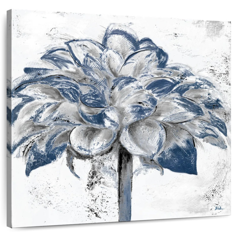 Harnek Navy Blue Dahlia, 20" H x 20" W