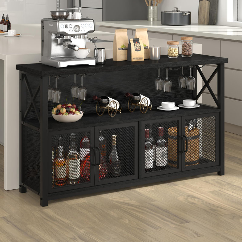 34cm Bar Cabinet, Black Oak