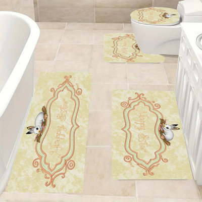 Ensemble de tapis de bain White Bunny
