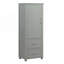Grande armoire de rangement pour salle de bain, armoire de rangement autoportante avec deux tiroirs et tablette réglable, panneau de fibres à densité moyenne avec finition peinte-197424288-197424295