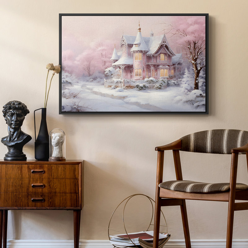 Paysage rétro - CXCV, H 27 po x l 41 po x P 2 po, Toile avec cadre flottant noir