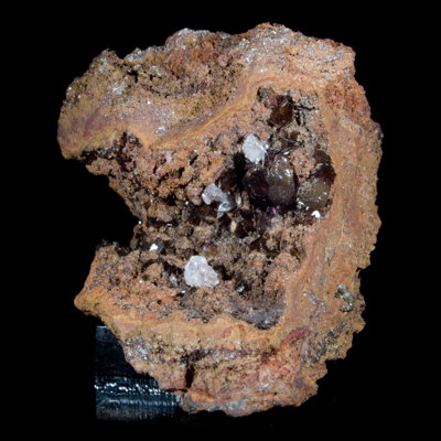 Adamite and Calcite on Limonite. Mapami, Mexico