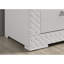 Classic 2 - Drawer White Nightstand With High Gloss Finish, Hardware, And Metal Side Glide Modern Glide, Engineered Wood