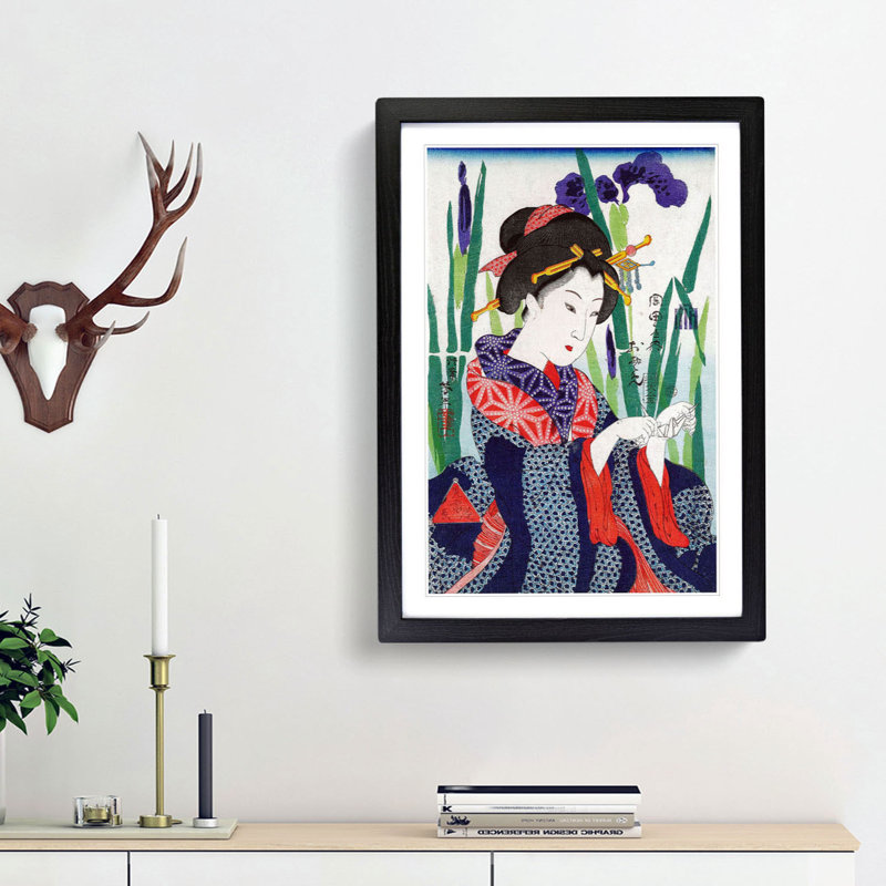 Osome by Tsukioka Yoshitoshi - Framed Print, 36cm H x 27cm W x 2cm D, Black Framed