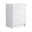 Ensemble de meuble-lavabo autoportant 72 po, 4 armoires de rangement et 2 armoires murales, portes et tiroirs à fermeture en douceur, blanc brillant, contreplaqué (KD-Packing)