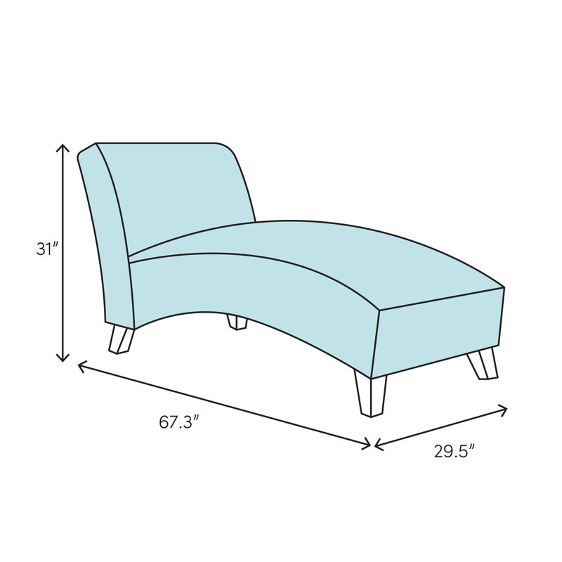 Chaise longue capitonnée sans accoudoirs, Rouge