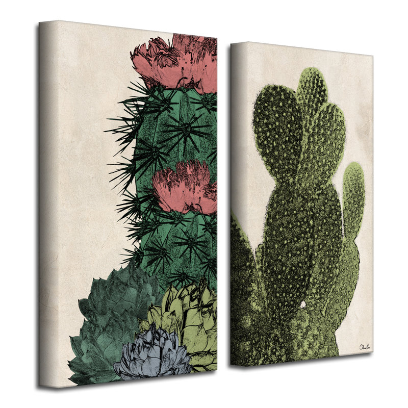 Ensemble de 2 reproductions d’art sur toile tendue « poétique Flora set IV » par Olivia rose, H 40 po x l 40 po x P 1,5 po