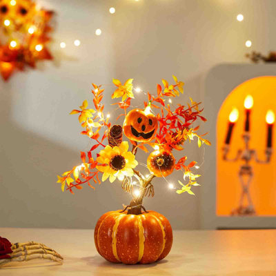 Halloween Simulation Pumpkin Tree Decoration Autumns Thanksgiving Halloween Home Decorations Dining Table Living Room Flower Ornaments