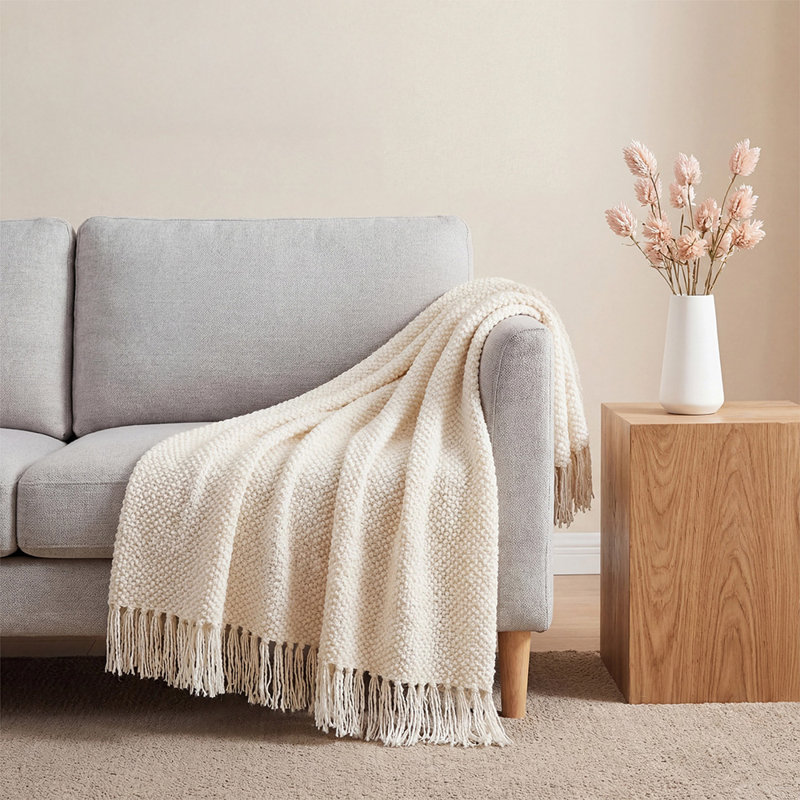 Throw Blanket, Beige