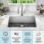 Évier de cuisine à cuve simple en acier inoxydable de calibre 16 avec accessoires Delta Lenta ™-80712676