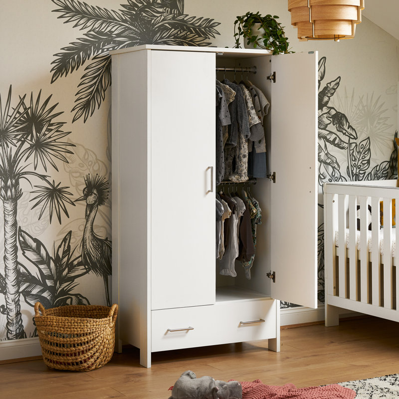 Nika Double Wardrobe, White Wash