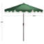 Parasol à franges inclinables 108 po Winnie-606380143
