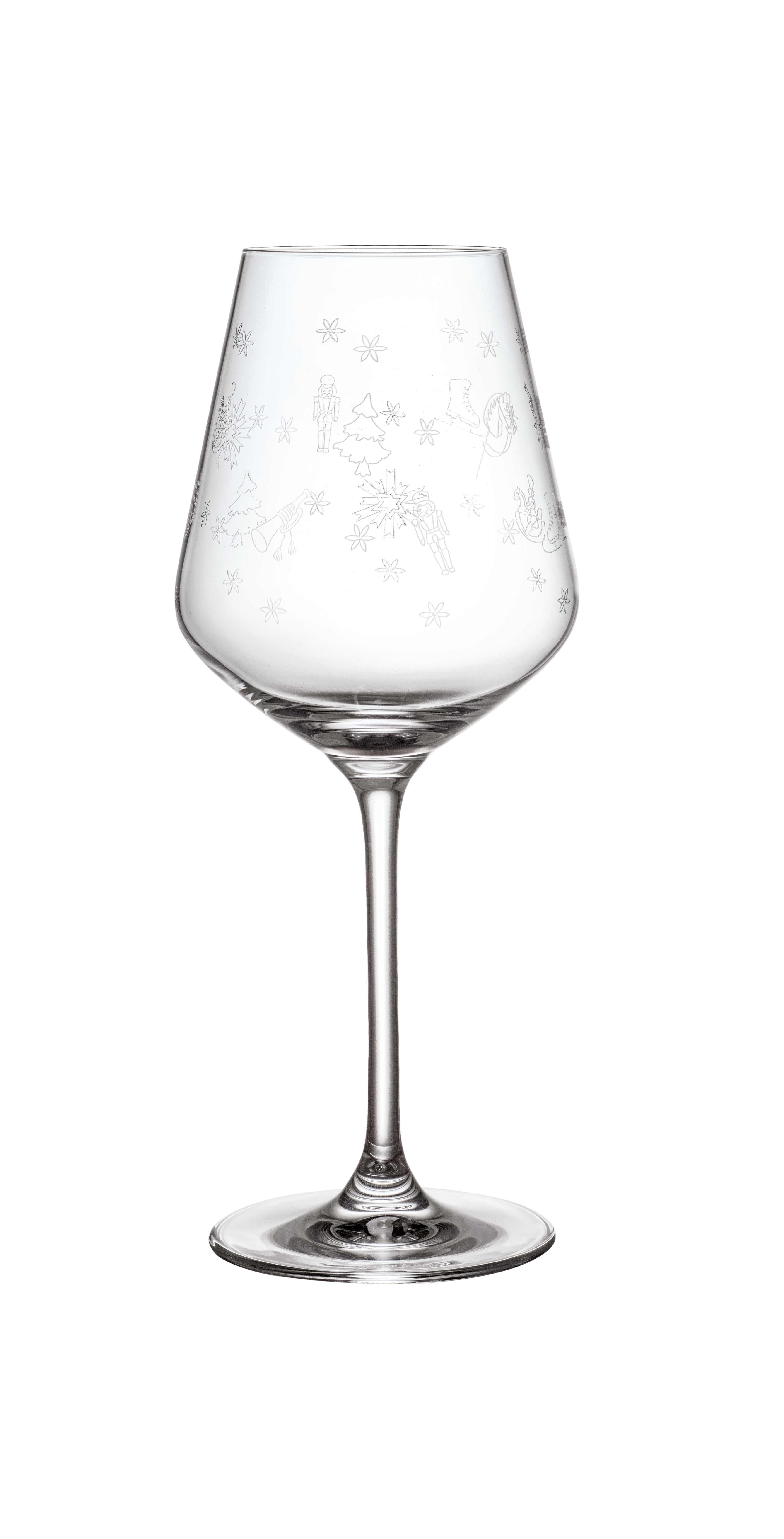 JoyJolt Disney 10-fl oz Glass Clear Goblet Set of: 4 in the Drinkware  department at