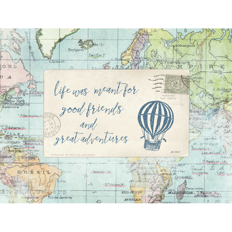 Travel Posts III - reproduction sur toile, H 30 po x l 40 po