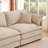 Boneless Modular Sectional Sofa, L Shaped Couch Set For Living Room, 3-Seater Comfy Cloud Couches With Movable Ottoman-359667846-344492226