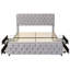 Farlow Upholstered Linen Drawers Bed Frame-560954707-560954716
