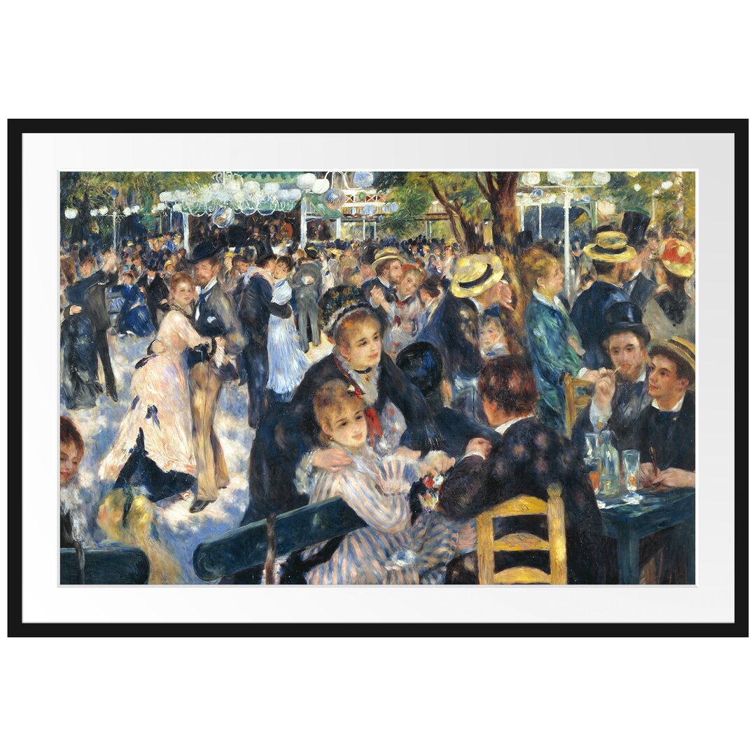 Gerahmter Kunstdruck Bal Du Moulin De La Galette von Pierre-Auguste Renoir