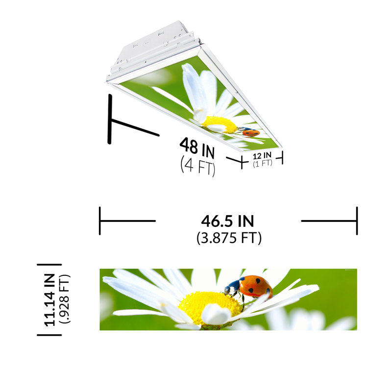 Flower Rectangle Fixture Component Ceiling Light