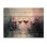 «Wine Glasses Deep Collage» - Impression sur vin sur bois