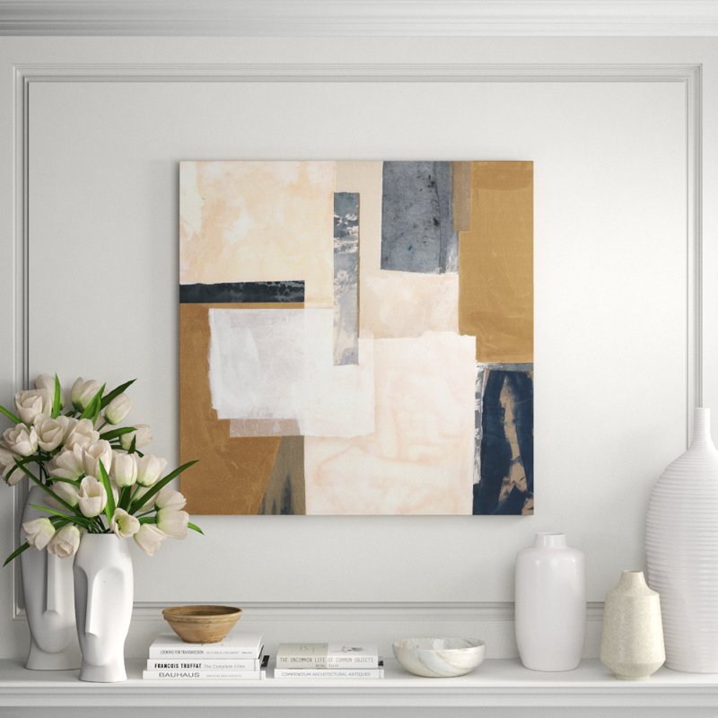 Collection Of Memories Painting by Barclay Butera, 30" H x 30" W, Hand Embellishment Texture
