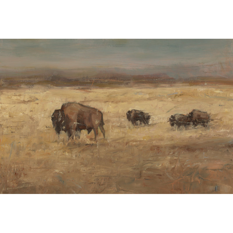 Bison Panorama I 1 Piece Wrapped Canvas Wall Art, 51 cm H x 76 cm W