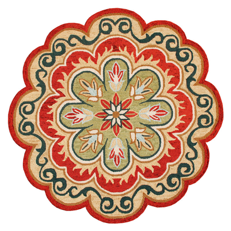 Aisosa Hand Tufted Wool Indoor Rug, Round 4'